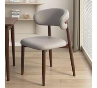 QAQCDAHJI Juego de 4 sillas de Comedor de Madera, Modernas sillas auxiliares de Cocina tapizadas en Tela, Estilo rústico con reposapiés, Color Beige(Gray+Walnut,Set of 2)
