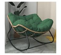 QAQCDAHJI Sillón Papasan de Interior, Mecedora Tipo Huevo for Patio, sillón de ratán, Silla Moderna Estilo regio for Sala de Estar, Porche o jardín.(Green)