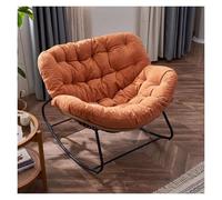 QAQCDAHJI Sillón Papasan de Interior, Mecedora Tipo Huevo for Patio, sillón de ratán, Silla Moderna Estilo regio for Sala de Estar, Porche o jardín.(Orange)