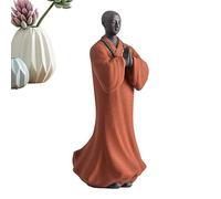 QARIDO Decoración Monje | Estatuilla de Estatua de Adorno de Buda | Estatuilla de Buda decoración del hogar, decoración de meditación de jardín para Estudio de Coche estantería Comedor