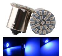 Qasim 10x LED 24V 1156 BA15S P21W P15W TL Bombillas universales de coche para vehículos Luz indicadora de estacionamiento de señal de giro 2406 22SMD 176LM Azul