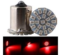 Qasim 10x LED 24V 1156 BA15S P21W P15W TL Coche Bombillas universales para vehículos Señal de giro Luz indicadora de estacionamiento 2406 22SMD 176LM Rojo
