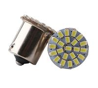 Qasim 10x LED 24V 1156 BA15S P21W P15W TL Coche Universal Bombillas para vehículos Señal de giro Luz indicadora de estacionamiento 2406 22SMD 176LM Blanco