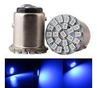Qasim 10x LED 24V 1157 BAY15D PY21W TL Bombillas Coche Universal para vehículos Señal de giro Luz indicadora de estacionamiento 2406 22SMD 176LM Azul