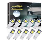 Qasim 10x LED T10 W5W 194 Bombillas Blanco 5050 5SMD 168 para Automóvil Luz Interior Salpicadero del RV Luz de la Placa Techo Luces Lateral DC 12V