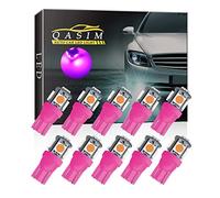Qasim 10x LED T10 W5W 194 Bombillas Rosado 5050 5SMD 168 para Automóvil Luz Interior Salpicadero del RV Luz de la Placa Techo Luces Lateral DC 12V