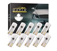 Qasim 10x LED T10 W5W Bombillas Blanco Cuña 168 194 para Automóvil Luz de la Matrícula Interior Ancho Techo Luces Lateral DC12V