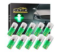 Qasim 10x LED T10 W5W Bombillas Verde Cuña 168 194 para Automóvil Luz de la Matrícula Interior Ancho Techo Luces Lateral DC12V