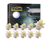 Qasim 10x LED T5 B8.4D COB Bombillas 1SMD Blanco para Luz de Salpicadero de Coche Instrumento Velocímetro Panel DC12V