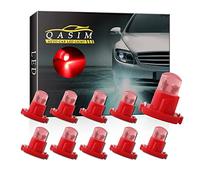 Qasim 10x T4.2 LED COB Bombillas Rojo 1SMD para Luz de Salpicadero de Coche Instrumento Velocímetro Panel DC12V