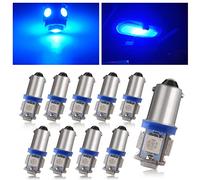 QasimLed Azul 24V BA9S 5050 5SMD LED T4W 60LM la bóveda del coche interior Mapa RV Luces de la matrícula (paquete de 10)