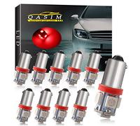 QasimLed Rojo 24V BA9S 5050 5SMD LED T4W 60LM Interior del Coche Marcador Lateral Mapa de Domo Luces de matrícula de RV (Paquete de 10)