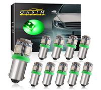 QasimLed verde 24V BA9S 5050 5SMD LED T4W 60LM coche Esquina interior de bóveda Mapa RV Luces de la matrícula (paquete de 10)