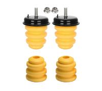 QASULER 2 amortiguadores de goma for eje trasero, resorte de parachoques 15712438, brazo delantero 15153958, for GMC, Sierra, Chevy, Silverado 1500 Suspensión de soporte de tope de tope(4Pcs Rear Fron