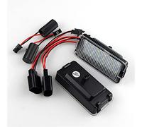 QASULER 2 lámparas Canbus for Luces de matrícula de Coche con 18 números, for Seat Ibiza 6L AB Arosa Altea Cordoba MK1 MK2 Leon Toledo 5P 2004-2009 Luz de matrícula