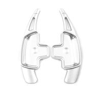 QASULER 2 paletas de cambio extensión for volante coche aluminio, for Mercedes-Benz, ABCE CLA CLS GLA GLC GLE S Class Cubierta del ala lateral del alerón trasero del co(Silver)