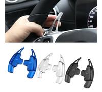 QASULER 2 paletas de cambio extensión for volante coche aluminio, for Mercedes-Benz, ABCE CLA CLS GLA GLC GLE S Class Cubierta del ala lateral del alerón trasero del co(Blue)