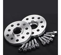 QASULER 2 piezas 15/15/20mm PCD 5x10 0/5x112 CB 57,1mm, juego de junta adaptadora espaciadora rueda forjada, for VW Espaciador de rueda de coche(BLACK 2pcs 12mm Silver)