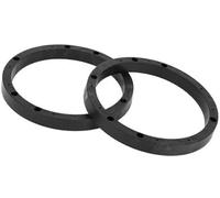 QASULER 2 piezas de anillo espaciador de altavoz universal, adaptador de altavoz de agudos, soporte de montaje de subwoofer for altavoz de auto, barco, RV, resistente al agua, ABS negro, for 6,5 #34