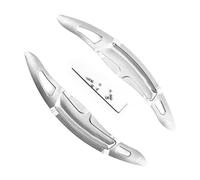 QASULER 2 piezas de extensión palanca cambios DGS for volante, accesorios for coche, for Porsche, for PANAMERA, 2017-2018 Polea loca de la plataforma del cortacésped(Silver)