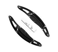 QASULER 2 piezas de extensión palanca cambios DGS for volante, accesorios for coche, for Porsche, for PANAMERA, 2017-2018 Polea loca de la plataforma del cortacésped(Schwarz)