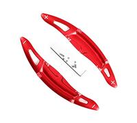 QASULER 2 piezas de extensión palanca cambios DGS for volante, accesorios for coche, for Porsche, for PANAMERA, 2017-2018 Polea loca de la plataforma del cortacésped(Rot)