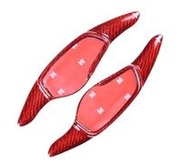 QASULER 2 piezas/par de extensión palanca cambios for volante coche fibra carbono, for Hyundai, LA, for Festa 2019 2020 2021 Cubierta del ala lateral del alerón trasero del co(Rot)