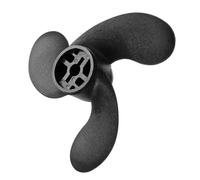 QASULER 309-64107-0 Hélice Marina 7,4 X 5,7, for Nissan, for Tohatsu, for Evinrude, for Johnson 2,5-3,5 HP, Material plástico Compuesto Negro de 3 Palas Hélice de Motor de Barco