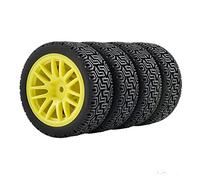 QASULER 4 neumáticos y Ruedas con Agarre for HSP, HPI, Tamiya, 1/10 1:10 Touring Car RC 9062-8014 Juego de Ruedas de Carreras RC(9062Y-8014)