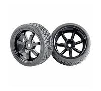 QASULER 4 Piezas de Ruedas Esponja inserción neumáticos Velocidad, for HSP, 1/10 1:10 Touring Car RC 9005-8001 Juego de Ruedas de Carreras RC(9005B-8001)