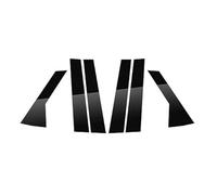 QASULER 6 postes de pilar pulidos en negro brillante, for Land, Rover, Range, Sport L494 2014-2021, cubierta moldura ventana, pegatina columna BC Cubierta de ajuste de ventana de coche