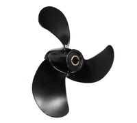 QASULER 6011-079-07P Aleación de Aluminio 7-7/8 X 7-1/2 Hélice Motor fueraborda de Barco 5HP R Rotación Piezas Marinas Negro 3 Cuchillas Hélice de Motor de Barco