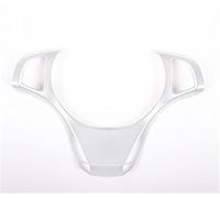 QASULER ABS Plata Fibra de Carbono, for, X3 E83 2006-2010 Car Styling Decoración del Volante Coche Marco Cubierta Etiqueta Accesorios Vinilo decorativo volante(BLACK Silver)