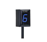 QASULER Accesorios de motocicleta instalación no destructiva con indicador visualización 1 a 6 velocidades, for 400R 2010-2012 Indicador de posición de marcha de motocicleta(BLACK Blue)