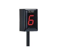 QASULER Accesorios de motocicleta instalación no destructiva con indicador visualización 1 a 6 velocidades, for 400R 2010-2012 Indicador de posición de marcha de motocicleta(BLACK Red)