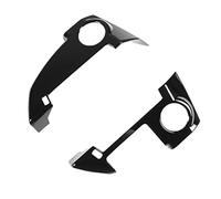 QASULER Accesorios decorativos de la cubierta del volante marco botón coche, for LandRover, Discovery 2 2013-2015 Vinilo decorativo volante