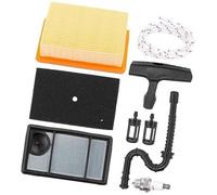 QASULER Accesorios del kit de filtro aire for sierras corte STIHL TS400, BR350, BR430, BR450, BR450C-EF, SR430 y SR450, reemplaza 4223-141-0300 4223-140-1800, con bujía, combustible cuerda arranque
