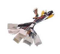 QASULER Adaptador de Cable de arnés de cableado estéreo for Radio de Coche Android de 16 Pines, for Toyota, Camry, Corolla, RAV4, Sienna Highlander, Lexus, ES300 Cable adaptador para radio de coche QA