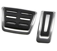 QASULER Almohadilla de pedal, for A3 8V 2015 2016 2017 2018 Pedal embrague freno combustible pie Pedales coche Reemplazo del pedal del embrague del automóvil(BLACK 3piece AT)