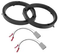QASULER Anillo Espaciador de Altavoz Adaptador Espaciador de Altavoz de Agudos for Accord, 2008-2012 Impermeable Negro Juego de 2 Anillo Espaciador para Altavoz
