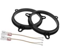 QASULER Anillo espaciador de altavoz Adaptador espaciador de altavoz de agudos for automóvil, for Mazda, CX-5 2013-2022 Puertas traseras ABS negro con arnés de cableado de audio a prueba de agua Anill