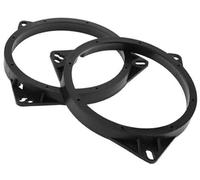 QASULER Anillo espaciador de altavoz Adaptador espaciador de altavoz de agudos for automóvil, for NISSAN, for Qashqai, Puertas delanteras y traseras ABS negro impermeable Anillo espaciador para altavo
