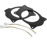 QASULER Anillo espaciador de altavoz Adaptador espaciador de altavoz de agudos for automóvil, for Toyota, for Corolla, 2007-2018 Puertas traseras ABS negro con arnés de cableado de audio a prueba de a