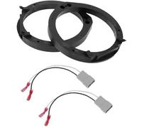 QASULER Anillo Espaciador de Altavoz Adaptador Espaciador de Altavoz de Agudos for Civic, 2006-2011, Resistente al Agua, Color Negro, Juego de 2 Anillo Espaciador para Altavoz