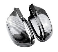 QASULER Auto Rearview Mirror Cap, for, A4 A5 B8 A3 8P A6 C6 Q3 ABS Carbon Fiber Car Side Door Mirrors Cover Cubierta para espejo retrovisor de coche(Carbon Look black)
