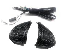 QASULER Botón de control de crucero del automóvil, for Mitsubishi, ASX, Lancer 2007-2014 Interruptor de botón del automóvil Botón de control del volante multifunción con cable Luz de fondo roja Kit de