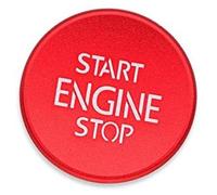 QASULER Caja de accesorios interiores decoración anillo parada botón arranque motor, for Volkswagen, cubierta embellecedora coche CC Phideon Calcomanía de adorno para arranque por botón del v