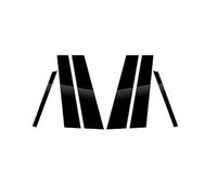 QASULER Calcomanía adhesiva de cubierta moldura puerta ventana postes pilar negro brillante, for Skoda, Octavia, Mk3 Cubierta de ajuste de ventana de coche