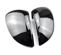 QASULER Car Rearview Mirror Cover Shell, for VW, MK8, for Golf, 8 VIII 2020 2021 Side Covers Caps ABS Black Cubierta para espejo retrovisor de coche(No Side Assist Bright Black)