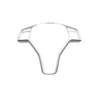 QASULER Car Styling, for, ABCE Cla Cls Gla Glk Clase W176 X204 W204 W207 W212 Botones del Volante Pegatinas de la Cubierta Marco Vinilo decorativo volante(BLACK Silver)